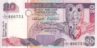 Sri Lanka 20 rupees 20 Rupees Native bird mask - Fishermen - 1995 - Serial L111 -