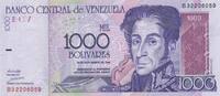 Venezuela 1000 bolivares 1000 Bolivars - Simon Bolivar - Orchids, Pantheon - 1998 - Series B -