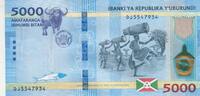 Burundi 5000 francs 5,000 Francs - Dancers - Map of Burundi - 2018 - DJ Series -