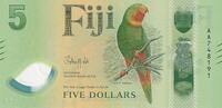 Fiji 5 dollars $5 - Parrot - Vonu Dina Turtle - 2026 - AA Series -