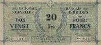 20 franc Billet 20 franc 1943 -