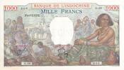 Tahiti 1000 francs Billet Tahiti 1000 francs 1957 -