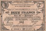 France 2 francs 2 Francs - Cities of Vosges - 14-08-1916 - Serial 1 -