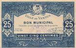 France 25 centimes 1917 25 Centimes - City of Vertus - 01-05-1917 II / VZ 18.19 US$  +  23.09 US$ shipping