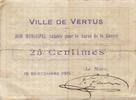 France 25 centimes 1915 25 Centimes - City of Vertus - 15-09-1917 V / SGE+ 6.06 US$  +  23.09 US$ shipping