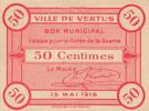 France 50 centimes 1916 50 Centimes - City of Vertus - 15-05-1916 II / VZ+ 14.55 US$  +  23.09 US$ shipping