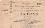 France 2 francs 1914 2 Francs - City of Arras - 29-08-1914 - Serial BB I... 12.12 US$  +  23.09 US$ shipping