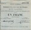 France 1 franc 1914 1 Franc - City of Arras - 29-08-1914 - Serial A III ... 10.91 US$  +  23.09 US$ shipping