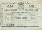 France 50 centimes 50 Centimes - Savings Bank of Avesnes-sur-Helpe IV / S+ 12.12 US$  +  23.09 US$ shipping
