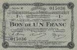 France 1 franc 1918 1 Franc - Montmedy Region - 14-01-1918 IV / S+ 12.12 US$  +  23.09 US$ shipping