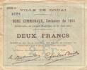 France 2 francs 1914 2 Francs - City of Douai - 30-08-1914 - Serial C IV... 7.27 US$  +  23.09 US$ shipping