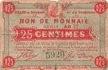 France 25 centimes 25 Centimes - City of Roubaix and Tourcoing - Serial ... 6.06 US$  +  23.09 US$ shipping