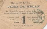 France 1 franc 1916 1 Franc - City of Sedan - 15-01-1916 IV / S 9.70 US$  +  23.09 US$ shipping
