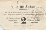 France 2 francs 1914 2 Francs - City of Sedan - 02-09-1914 III / SS 14.55 US$  +  23.09 US$ shipping