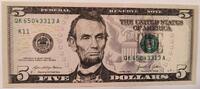 USA 5 dollars 2021 Billet USA 5 dollars Abraham Lincoln, Pr&eacute;sident 2021 ... 9.10 US$  +  23.09 US$ shipping