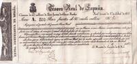 Spain 200 pesos fuertes 1837 Billet Spain 200 pesos fuertes 1837 III / SS 121.24 US$  +  23.09 US$ shipping