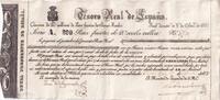 Spain 200 pesos fuertes 1837 Billet Spain 200 pesos fuertes 1837 II / VZ 181.87 US$  +  23.09 US$ shipping