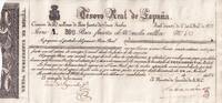 Spain 200 pesos fuertes 1837 Billet Spain 200 pesos fuertes 1837 II / VZ 181.87 US$  +  23.09 US$ shipping