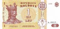 Moldava 1 leu Billet Moldava 1 leu 1998 -