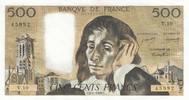 France 500 francs 500 Francs Pascal - 02-01-1969 - Serial V.10 -