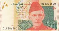 Pakistan 20 rupees 20 Rupees 2012 - M. Ali Jinnah - Mohen jo Daro -