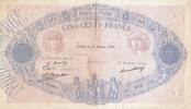 France 500 francs 500 Francs Rose et Bleu - 27-02-1928 - Serial O.1081 -