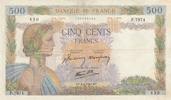 France 500 francs 500 Francs Pax with wreath - 1944-04-06 - serial O.8065 scarce date -