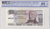 Argentina 5 pesos argentinos 5 Pesos 1983 - Specimen - PCGS 64 OPQ - P.312s -