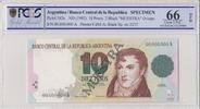 Argentina 10 pesos 10 Pesos Manuel Belgrano - 1992 - Spécimen - PCGS 66 OPQ -