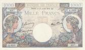 France 1000 francs 1000 Francs - Commerce and Industry - 13-07-1944 Serial - Q.4009 - P.96 - AU -