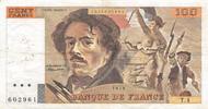 France  100 Francs Delacroix - 1978 Serial T.4 - Hatched - VF