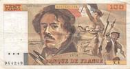 France  100 Francs Delacroix - 1978 Serial X.4 - Hatched - VF