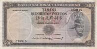 Timor 500 escudos 500 Escudos Regulo D. Aleixo - 1963 - P.29a4 F to VF -