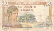 France 50 francs 50 Francs Ceres - 29-08-1935 - Serial R.2709 - F -