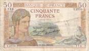 France 50 francs 50 Francs Ceres - 29-08-1935 - Serial Y.2770 - F -