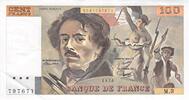 France  100 Francs Delacroix - 1978 Serial M.3 - VF to XF