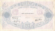 France 500 francs 500 Francs Pink and Blue - 28-12-1939 Serial N.3918 - F -
