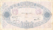 France 500 francs 500 Francs Pink and Blue - 05-10-1939 Serial Q.3637 - F -