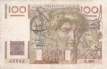 France 100 francs 100 Francs Young Farmer - 02-10-1952 - Serial S.499 - Reversed Watermark - F -