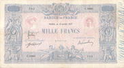 France 1000 francs 1000 Francs Blue on lilac - 10-07-1917 - Serial C.1083 - F to VF -