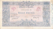France 1000 francs 1000 Francs Blue on lilac - 18-02-1921 - Serial E.1521 - VF -