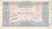 France 1000 francs 1000 Francs Blue on lilac - 02-04-1926 - Serial S.2218 - F to VF -