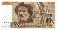 France  100 Francs Delacroix - 1978 Serial V.3 - F+ FF+