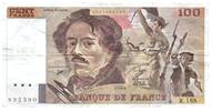 France  100 Francs Delacroix - 1990 Serial R.188 - F+ FF+