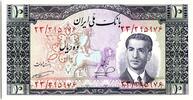 Iran 10 rials 10 Rials - Mohammad Reza Pahlavi - 1953 -