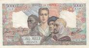 France 5000 francs 5000 Francs France and colonies - 27-04-1944 Serial G.148 - VF -