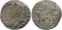 France teston Teston Henri III with portrait of Charles IX - 1575 M Toulouse - Silver - 10 nd type - F -