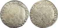 France teston Teston Charles IX - 1567 L Bayonne - Silver - 4th type - Fine -