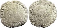 France teston Teston Charles IX - 1568 L Bayonne - Silver - 4th type - Fine - 2nd ex -