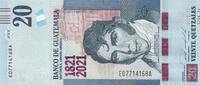 Guatemala 20 quetzales 20 Quetzales - M. Galvez - Independence act - 2020 - P.NEW -